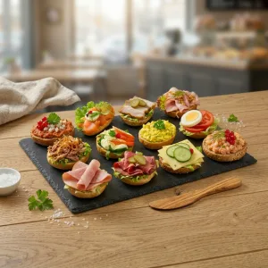 Kantoorlunch halve (open belegde) luxe broodjes